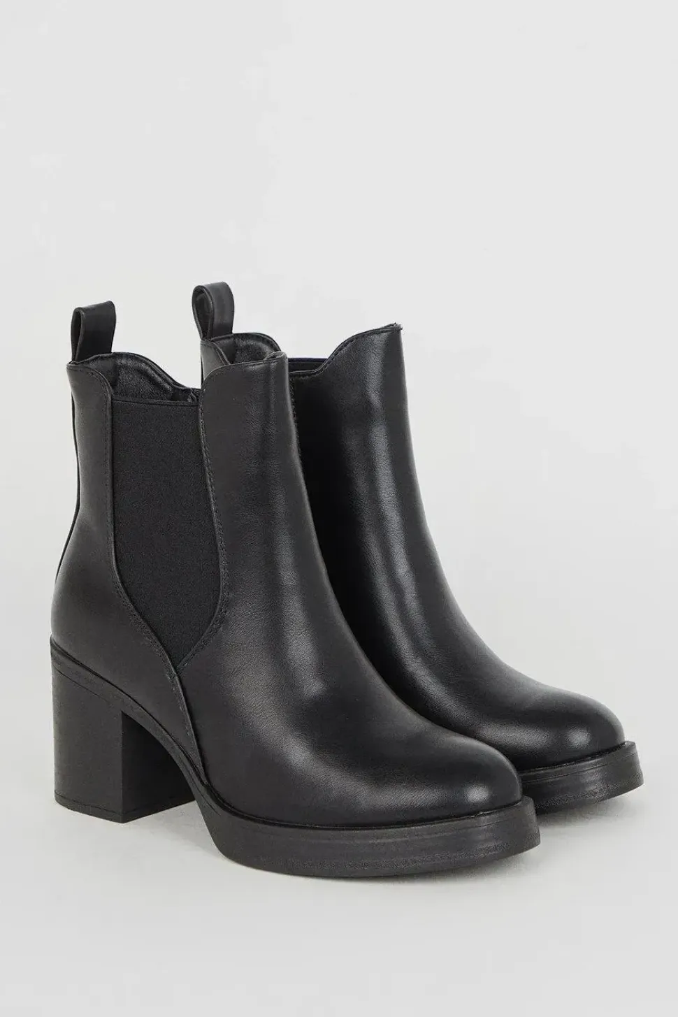 Round Toe Platform Ankle Boots
