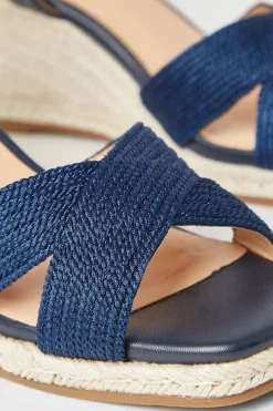 Roxanne Rope Detail Two Part Espadrille Wedge Sandals