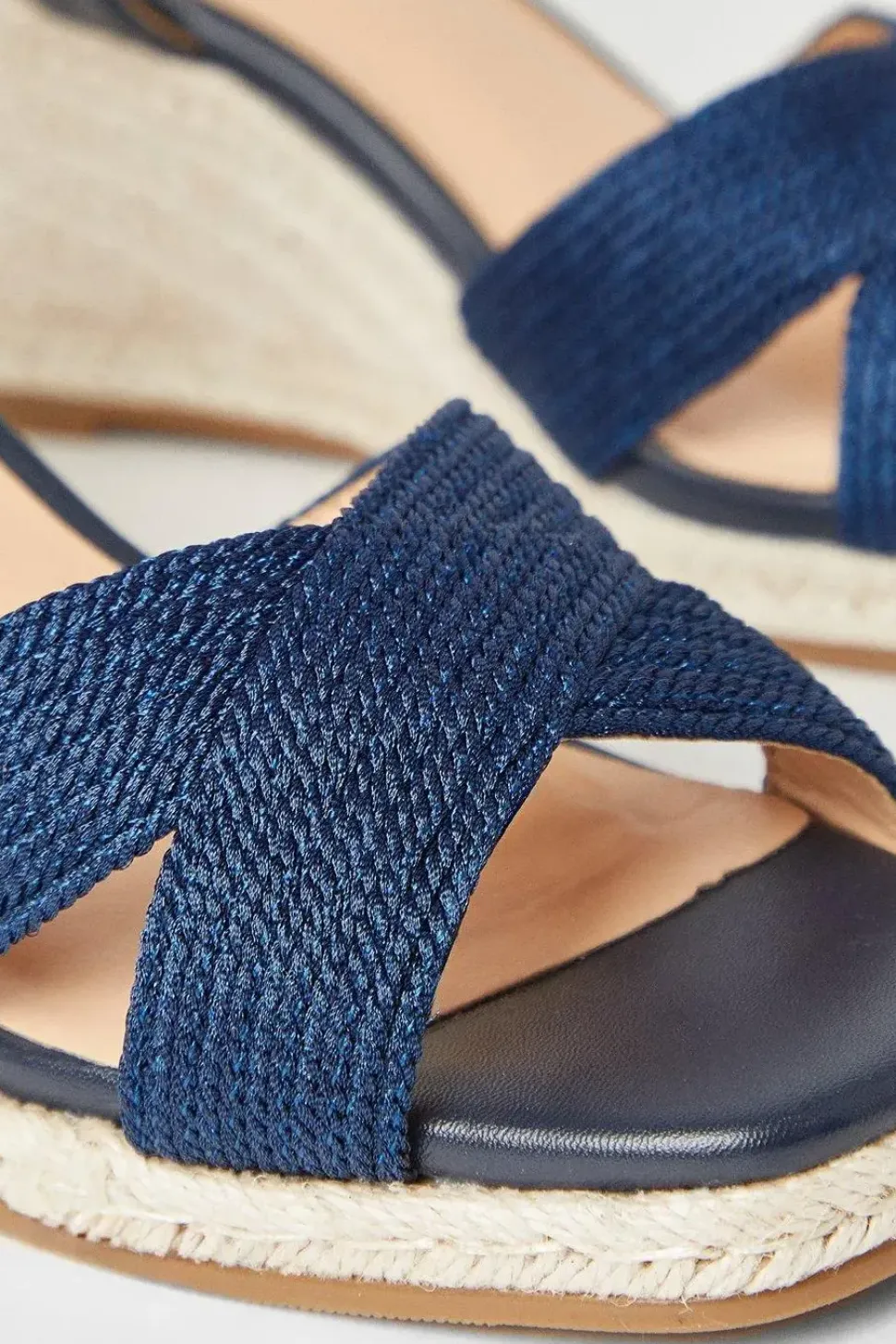 Roxanne Rope Detail Two Part Espadrille Wedge Sandals