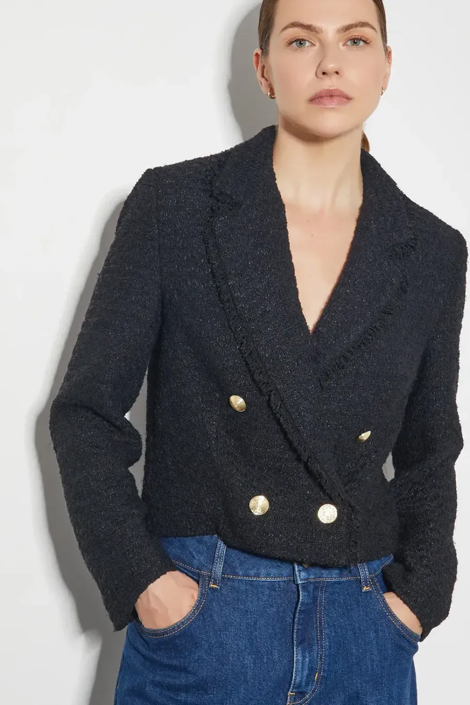 Rubi Crop Tweed Blazer