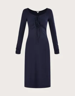 Ruched Jersey Midi Dress