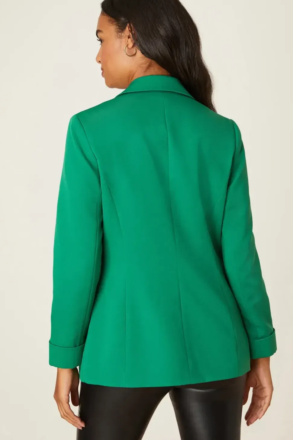 Ruched Sleeve Blazer