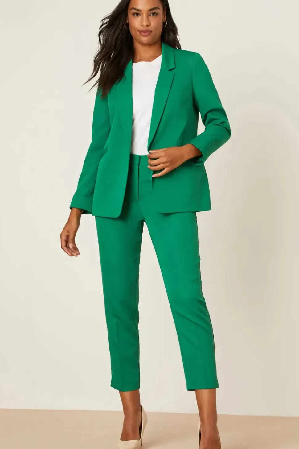 Ruched Sleeve Blazer