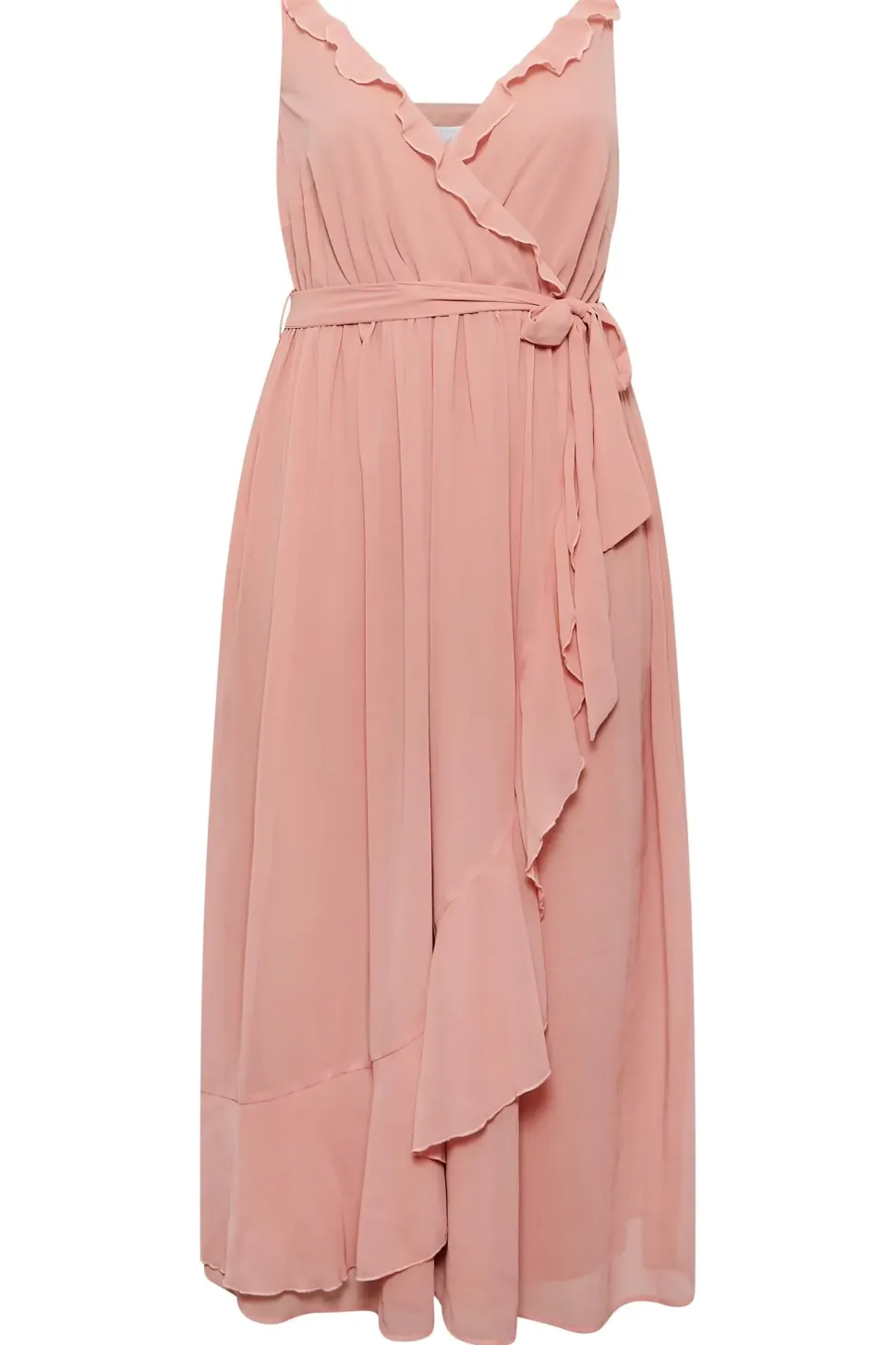 Ruffle Bridesmaid Wrap Dress
