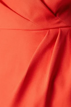 Ruffle Cape Sleeve Wrap Skirt Midi Dress