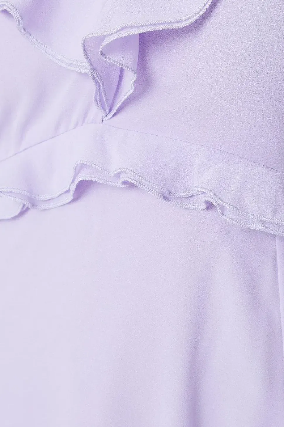 Ruffle Detail Chiffon Maxi Dress