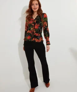 Ruffled Floral Blouse