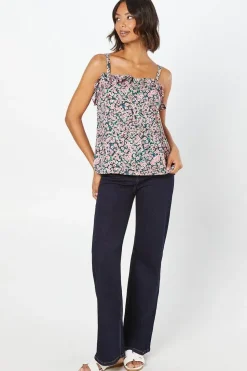 Ruffle Front Strappy Top