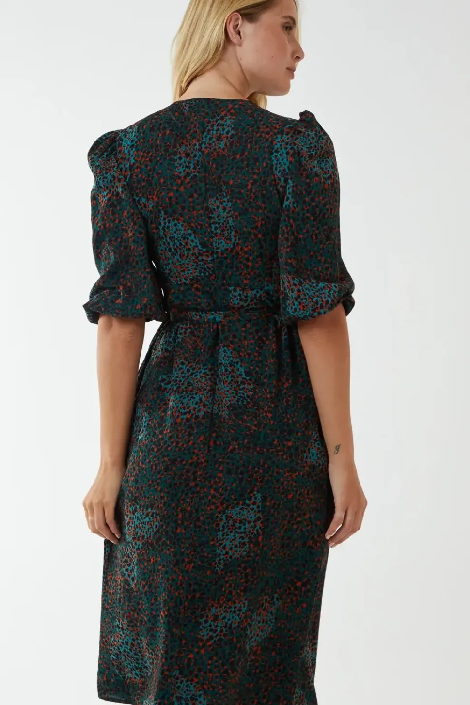 Ruffle Front Wrap Dress