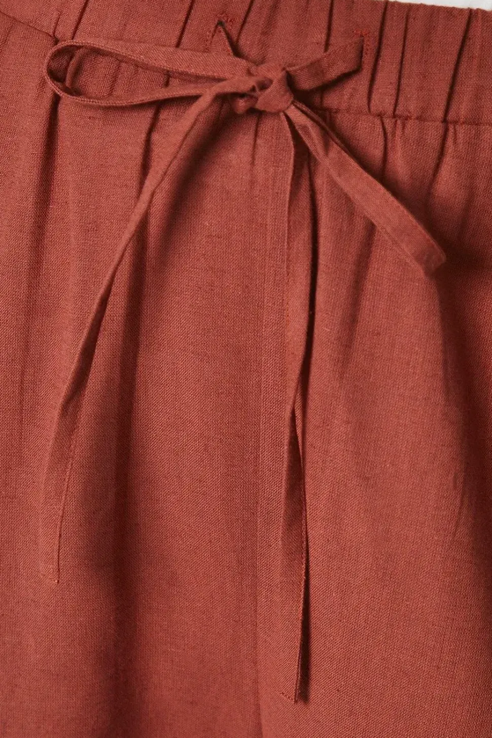 Ruffle Hem Wide Leg Trouser