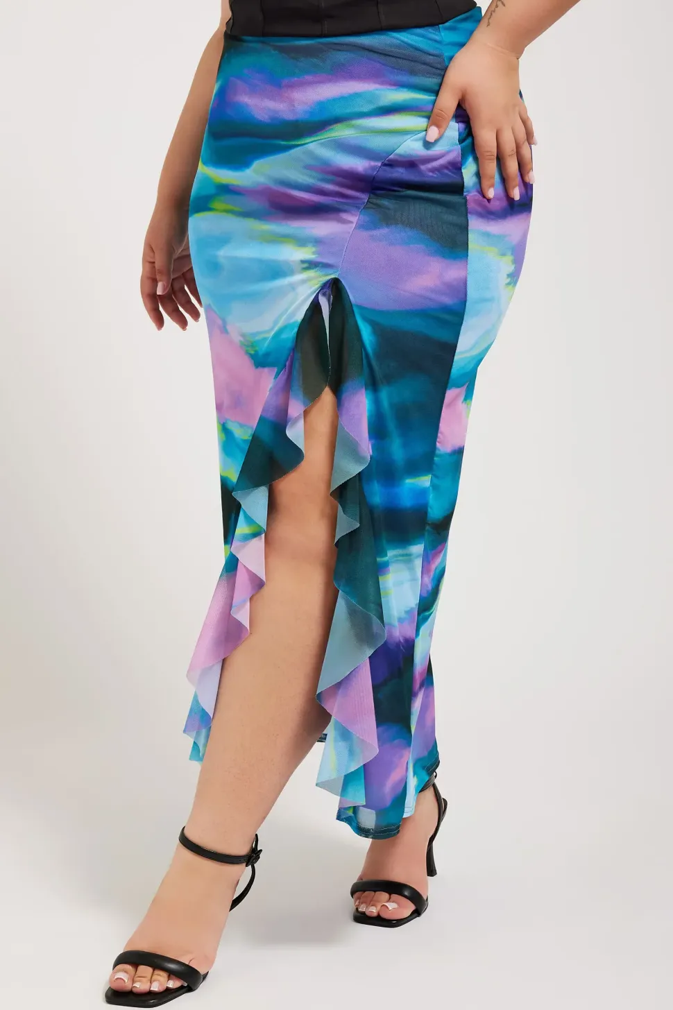 Ruffle Maxi Skirt