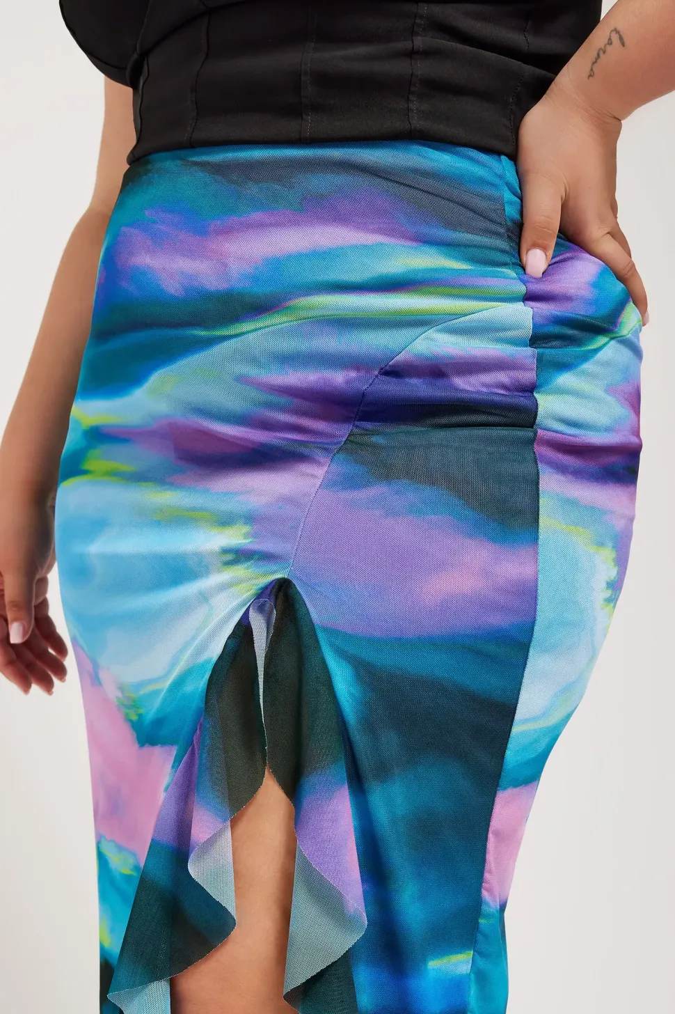 Ruffle Maxi Skirt