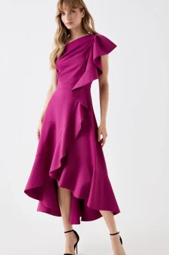 Ruffle One Shoulder Dress