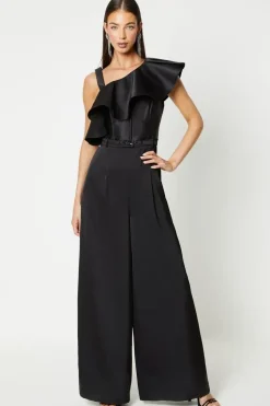 Ruffle One Shoulder Jumpsuit