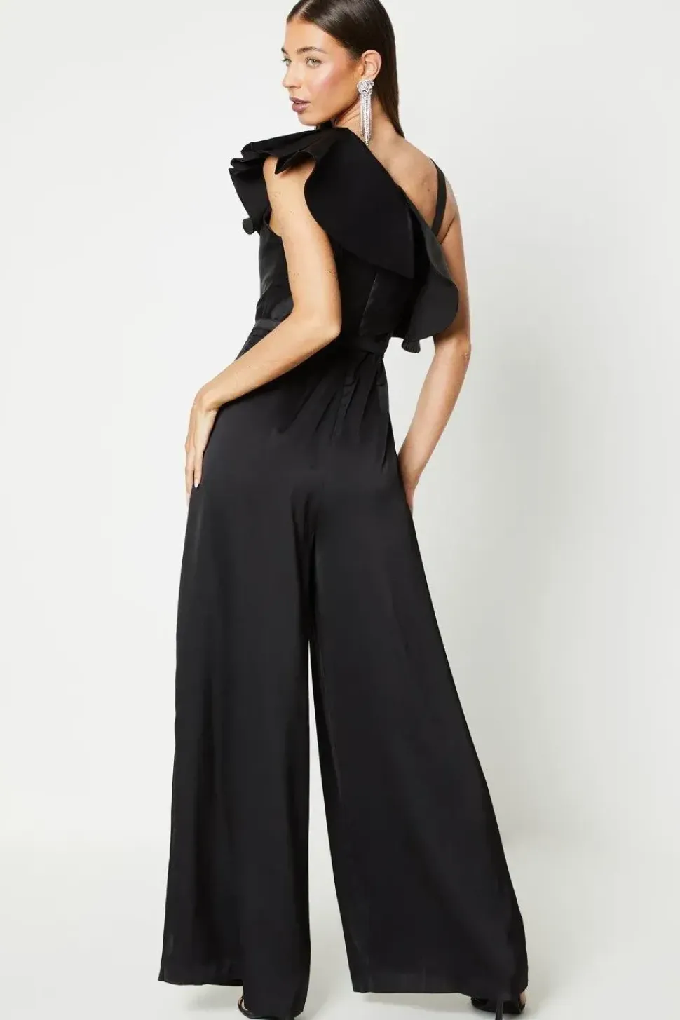 Ruffle One Shoulder Jumpsuit