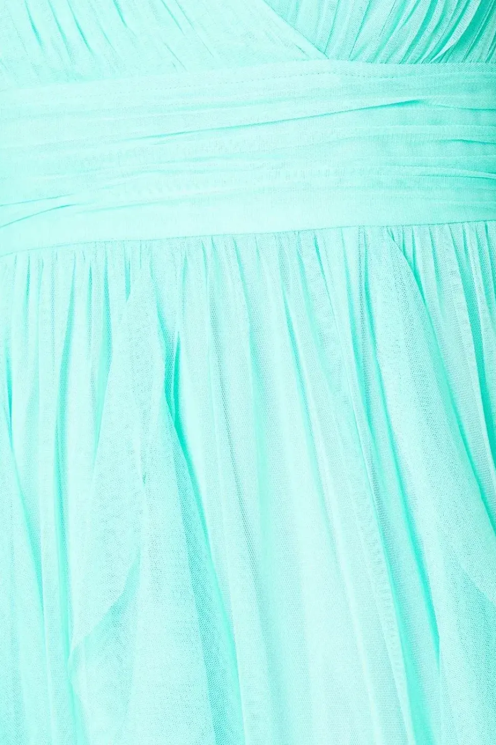 Ruffle Skirt Mesh Midi Dress