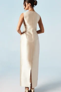 Ruffle Skirt Twill Bridesmaids Dress