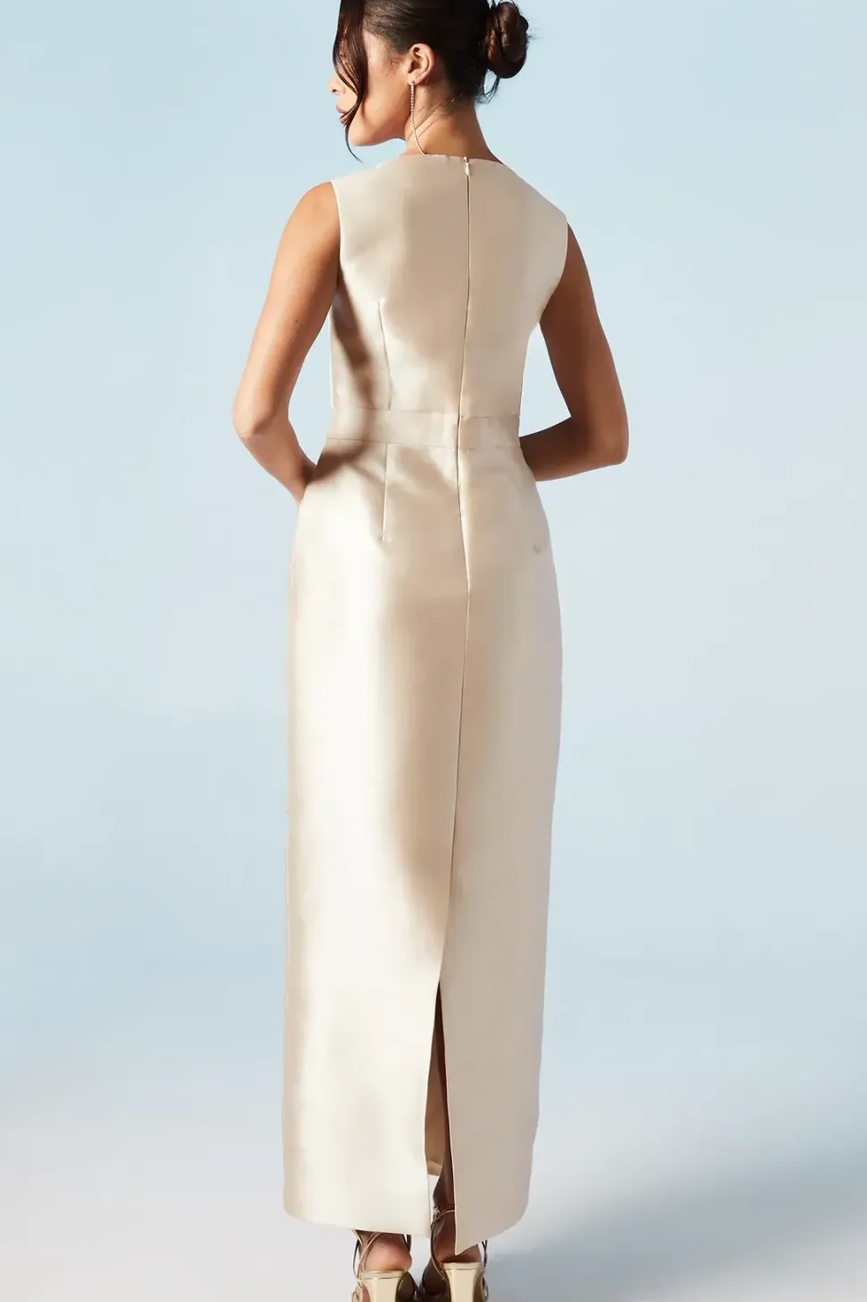 Ruffle Skirt Twill Bridesmaids Dress