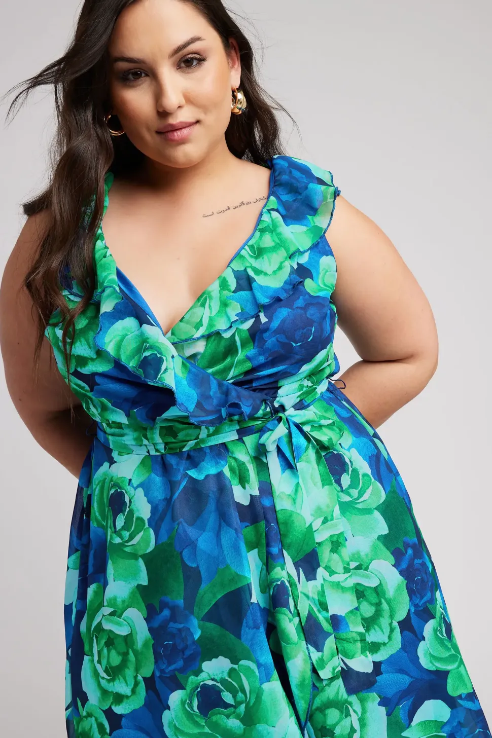 Ruffle Wrap Dress