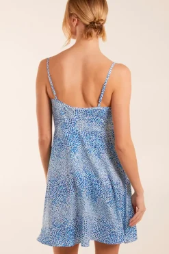 Ruffle Wrap Front Cami Mini Dress