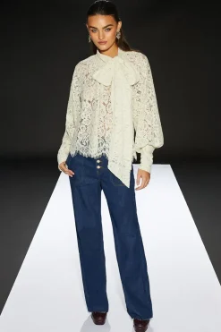 Runway 1.8.1.8 Button Front High Waist Wide Leg Trouser