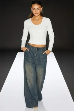Runway 1.8.1.8 Corset Rib Scoop Neck Top
