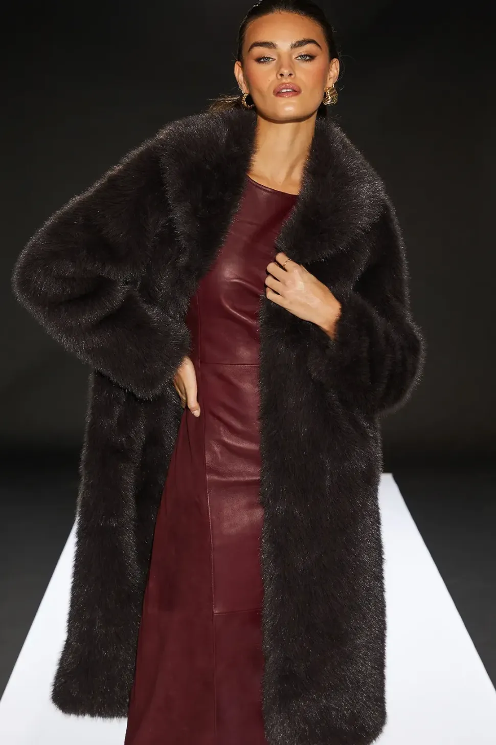 Runway 1.8.1.8 Faux Fur Maxi Coat