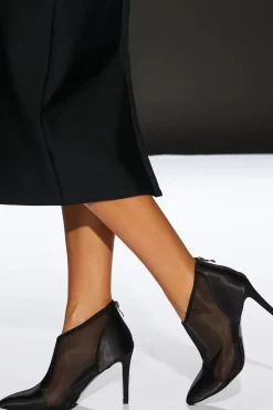 Runway 1.8.1.8 Mesh And Satin Pointed Boots