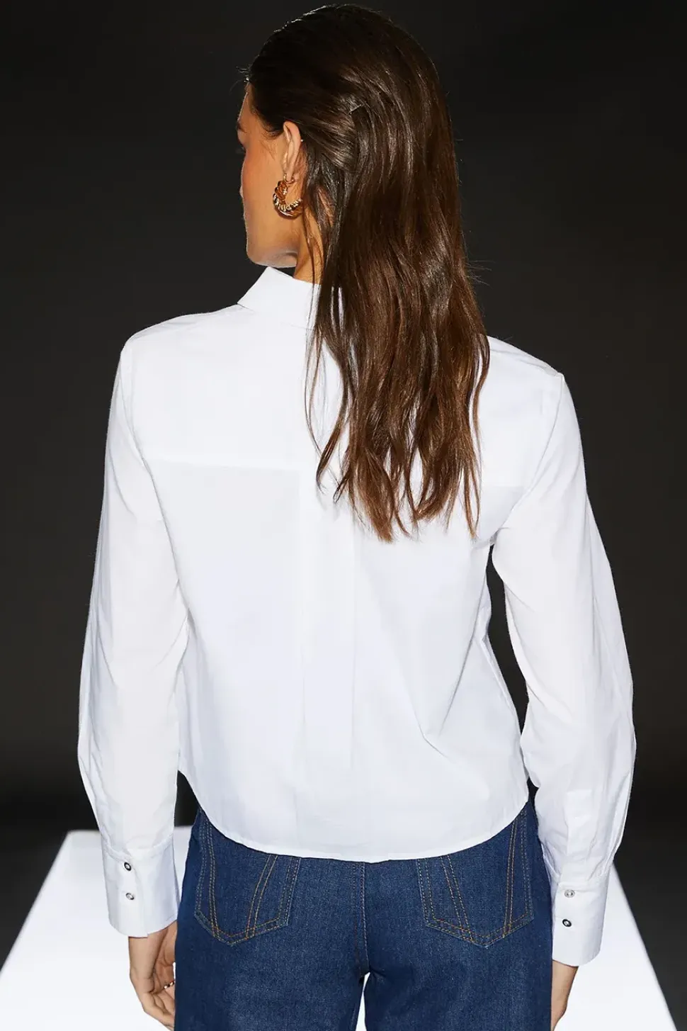 Runway 1.8.1.8 Poplin Cropped Boxy Utility Shirt