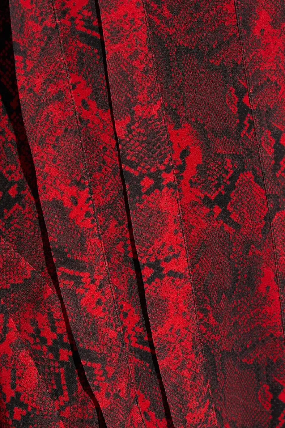 Runway 1.8.1.8 Snake Print Pleat Detail Mini Dress