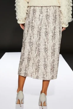Runway 1.8.1.8 Snake Print Sequin Skirt
