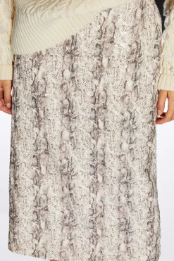 Runway 1.8.1.8 Snake Print Sequin Skirt