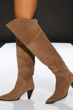 Runway 1.8.1.8 Suede Heeled Over The Knee Boots