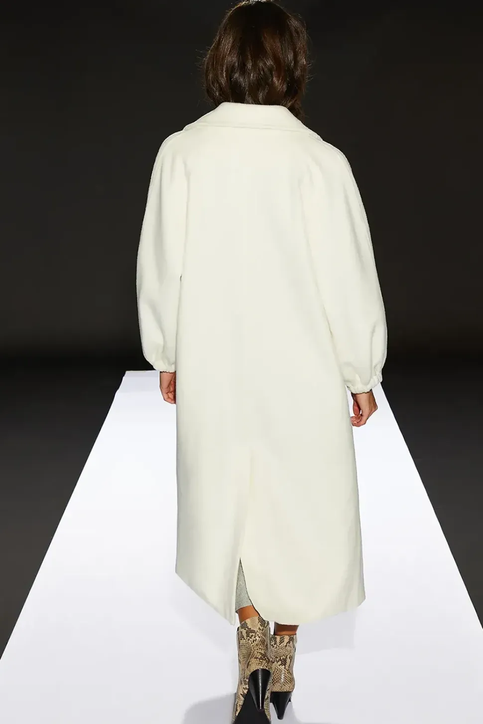 Runway 1.8.1.8 Wool Blend Maxi Double Breasted Coat
