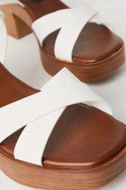 Sansa Cross Strap Block Heeled Sandals