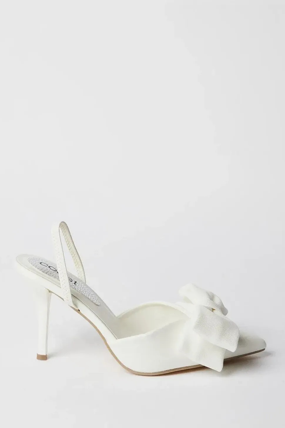 Saraya Bridal Bow Sling Back High Heeled Court Shoes
