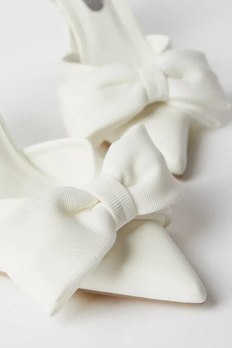 Saraya Bridal Bow Sling Back High Heeled Court Shoes