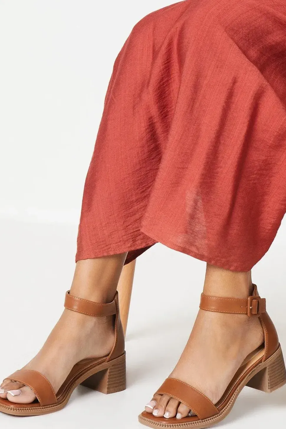 Sasha Comfort Stacked Low Block Heeled Sandals