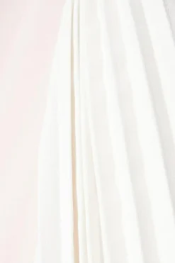 Satin Back Crepe Wrap Dress With Pleat Drape