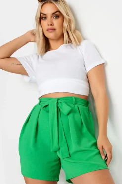 Satin Belted Shorts