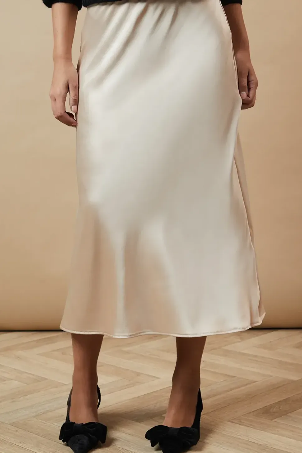 Satin Bias Cut Maxi Skirt