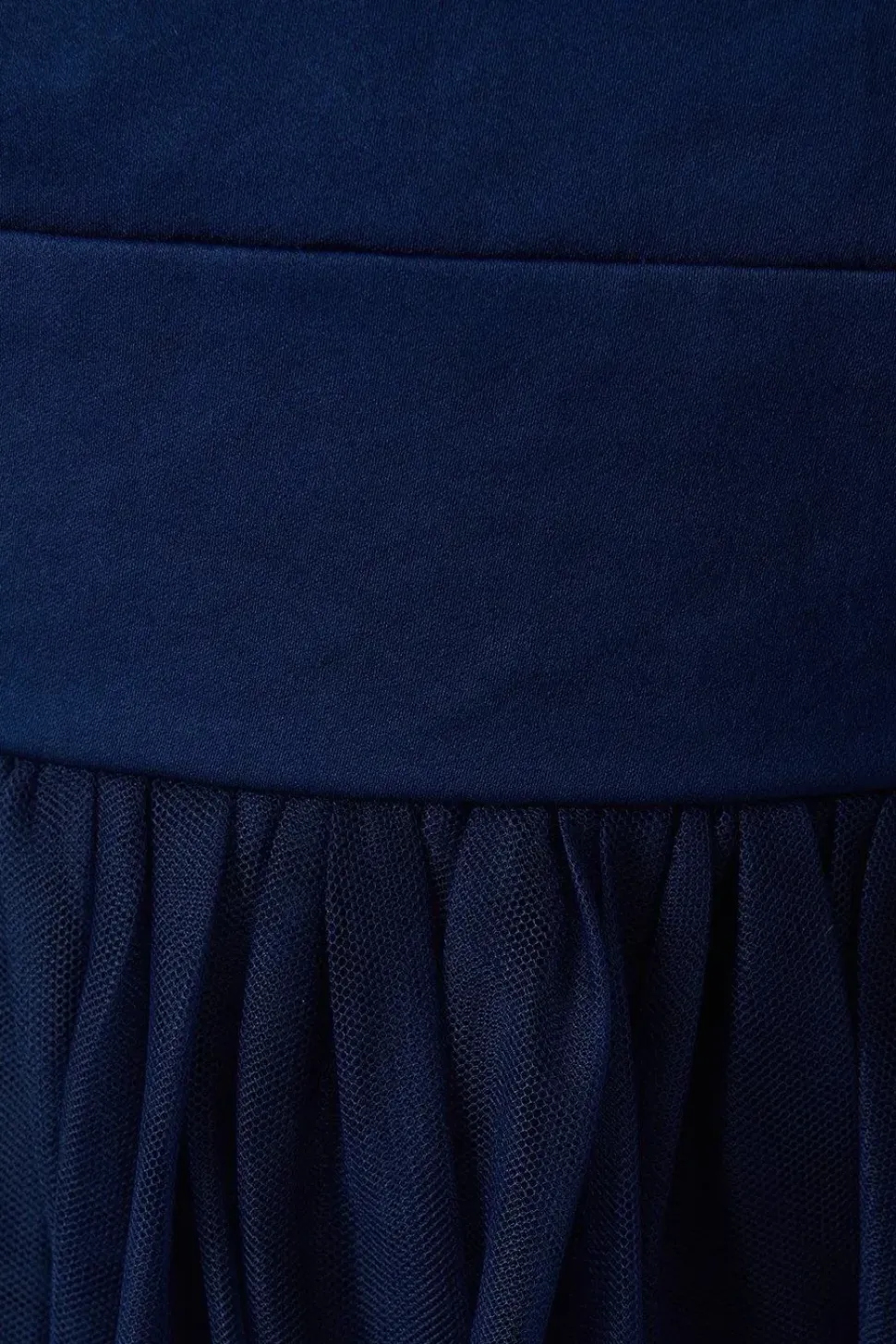 Satin Bodice Tulle Skirt Maxi Bridesmaid Dress