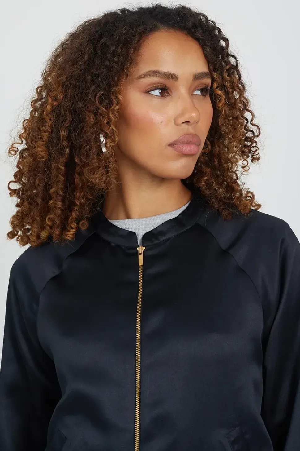 Satin Bomber Jacket