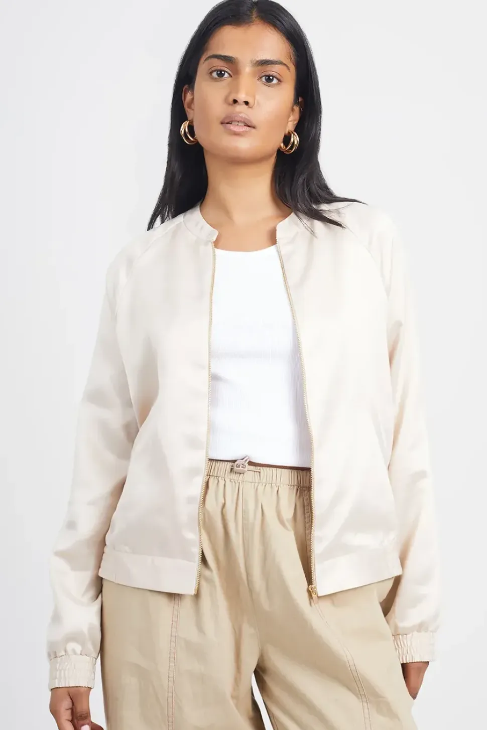 Satin Bomber Jacket