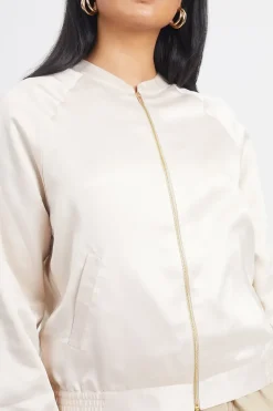 Satin Bomber Jacket