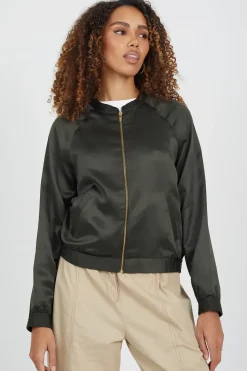 Satin Bomber Jacket