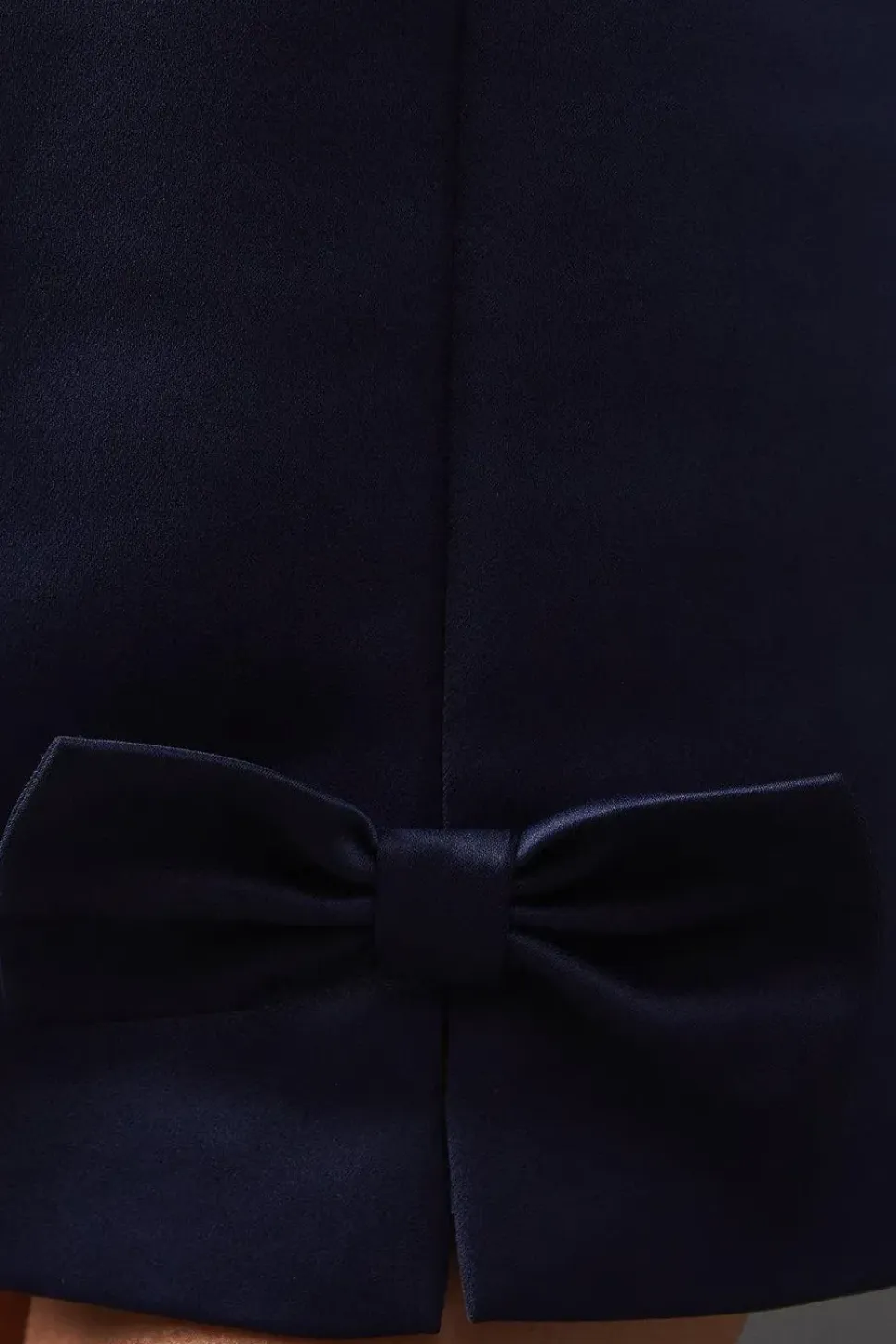 Satin Bow Front Super Mini Skirt