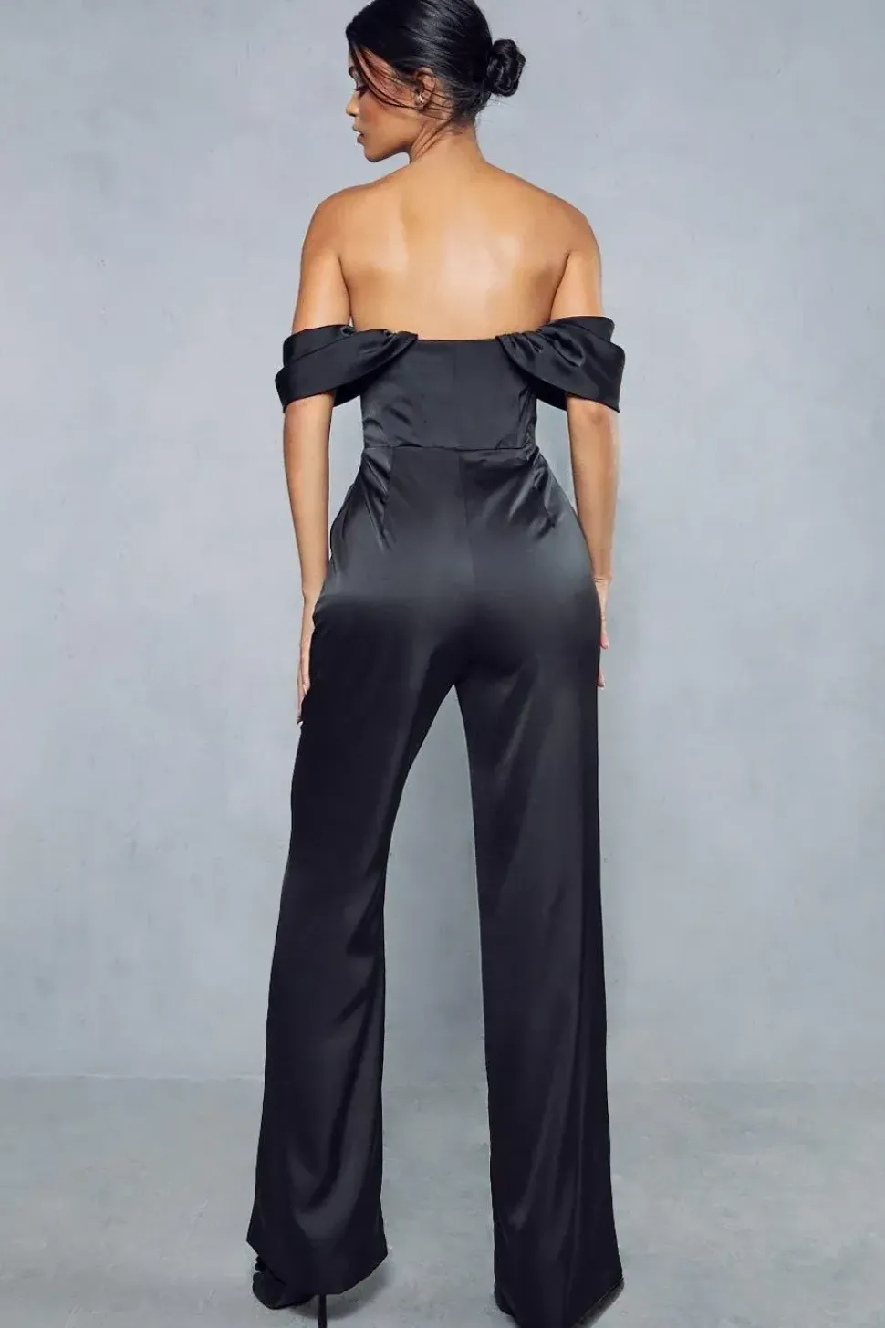 Satin Corset Bardot Jumpsuit