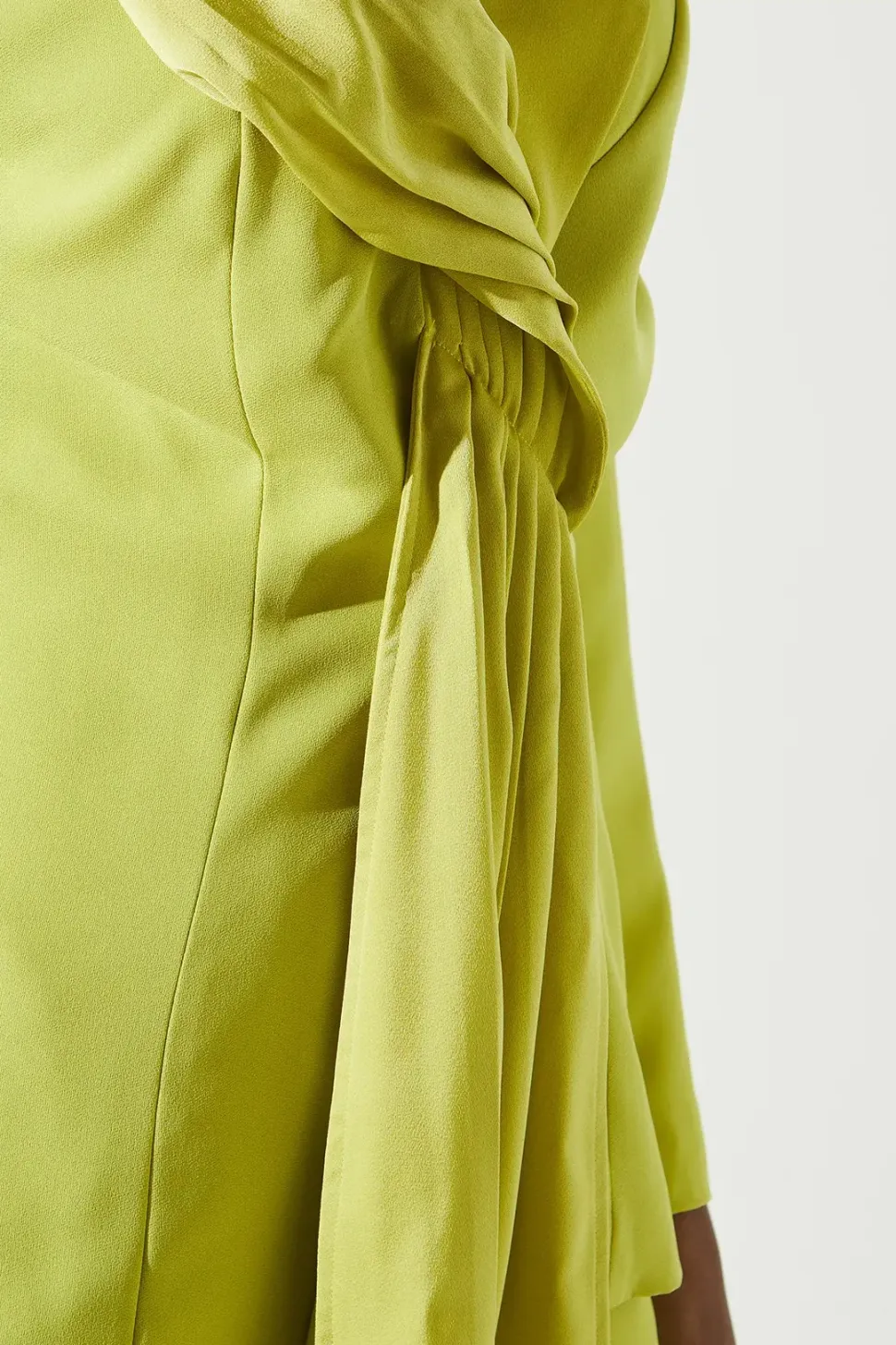 Satin Detail Drape Front Blazer
