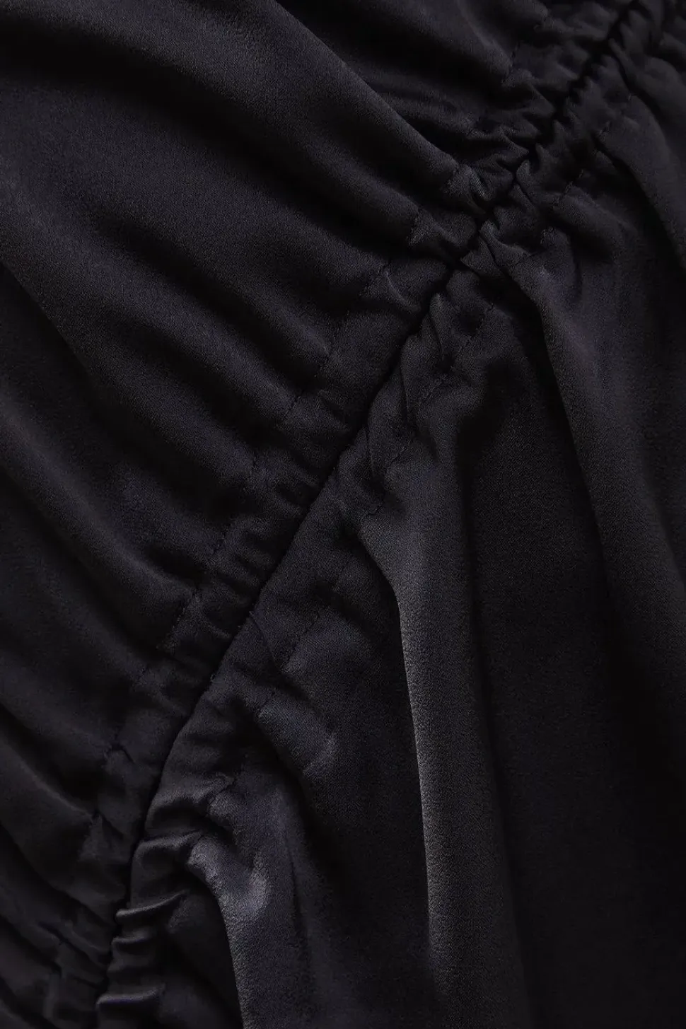 Satin Drawstring Detail Midi Dress